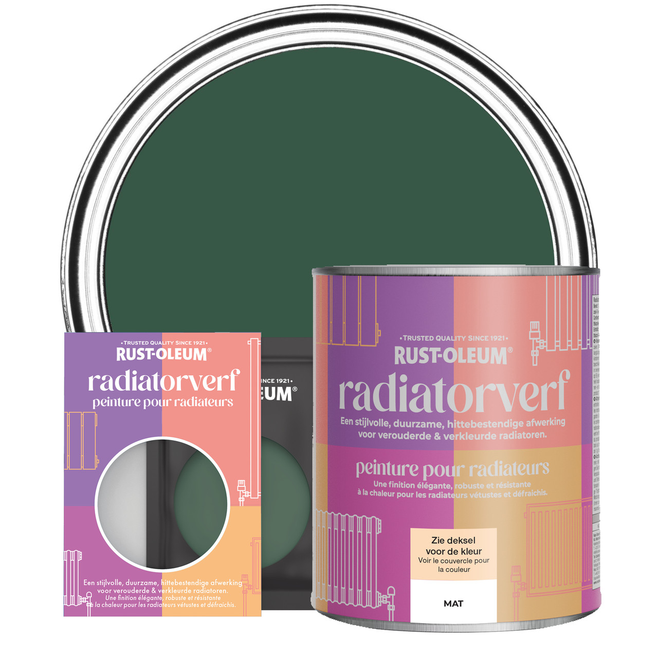 Radiatorverf, Mat - Dennenbos